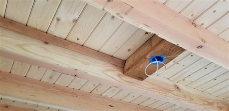 detail hiding electrical box at bottom of beam|hiding wire in beams.